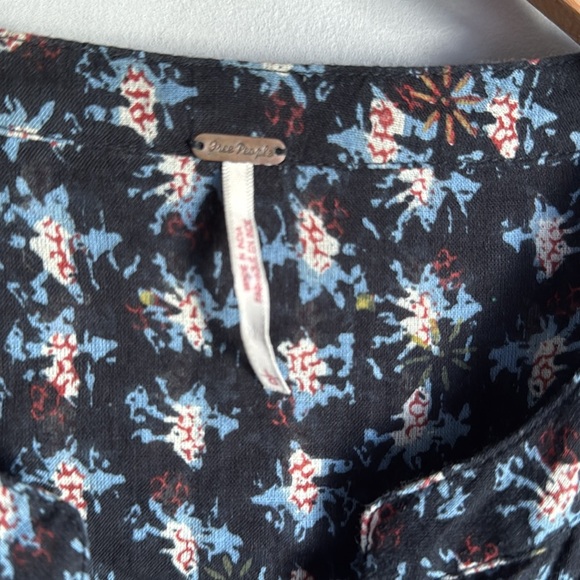 Free People Jenna Printed Blouse Large - Picture 10 of 14
